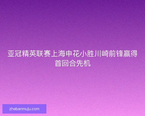 亚冠精英联赛上海申花小胜川崎前锋赢得首回合先机 亚冠精英联赛上海申花小胜川崎前锋赢得首回合先机